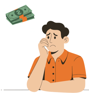 在庫管理や誤出荷のリスクに悩む担当者のイラスト